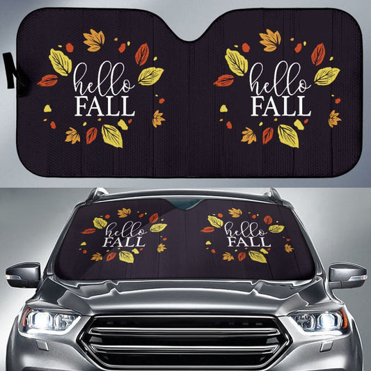 Sweet Car Decoration Hello Fall Car Auto Sun Shades