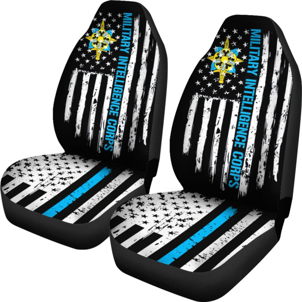 Army Military Intelligence Corps American Flag Car Seat Covers