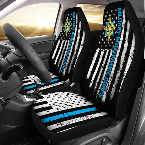 Army Military Intelligence Corps American Flag Car Seat Covers