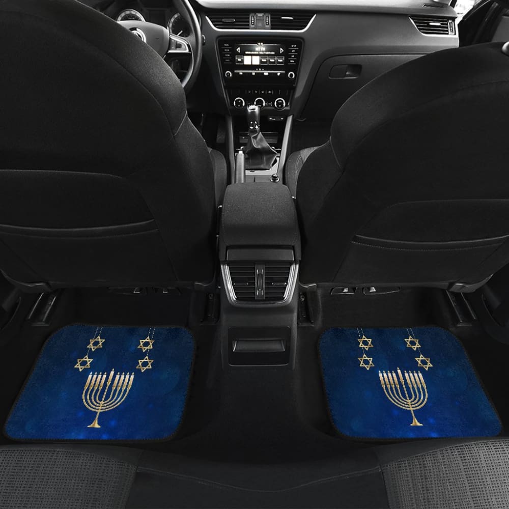 Amazing Hanukkah Pattern Print Car Floor Mats