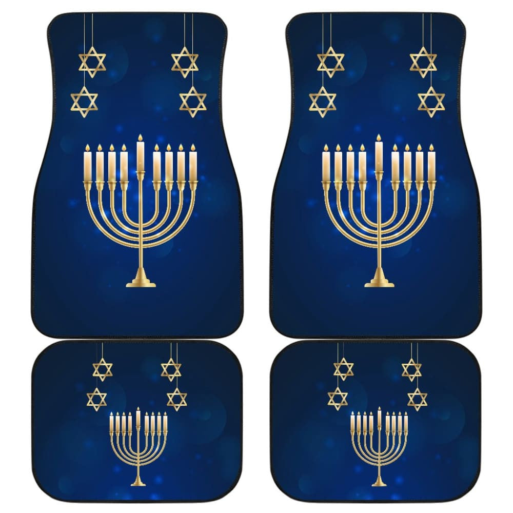 Amazing Hanukkah Pattern Print Car Floor Mats