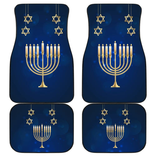 Amazing Hanukkah Pattern Print Car Floor Mats