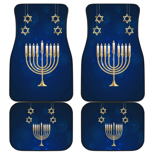 Amazing Hanukkah Pattern Print Car Floor Mats
