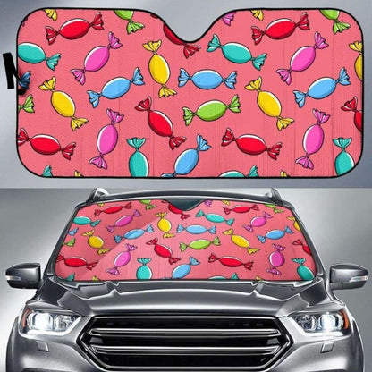 Colorful Wrapped Candy Pattern Car Auto Sun Shades