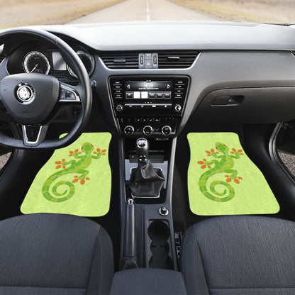 Pattern Print Green Lizard Car Floor Mats