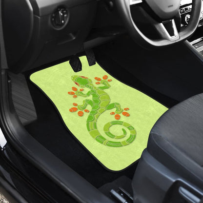 Pattern Print Green Lizard Car Floor Mats