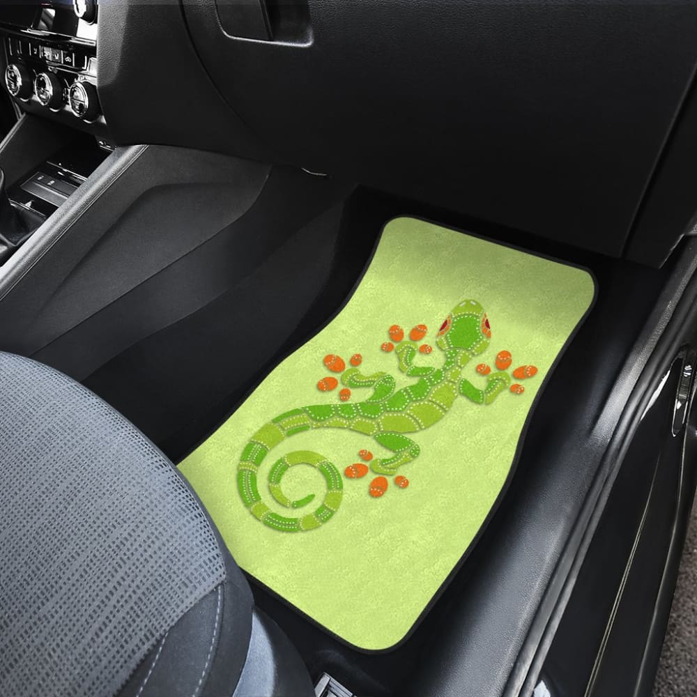 Pattern Print Green Lizard Car Floor Mats