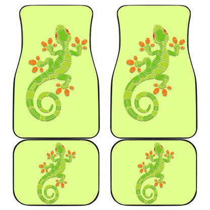 Pattern Print Green Lizard Car Floor Mats