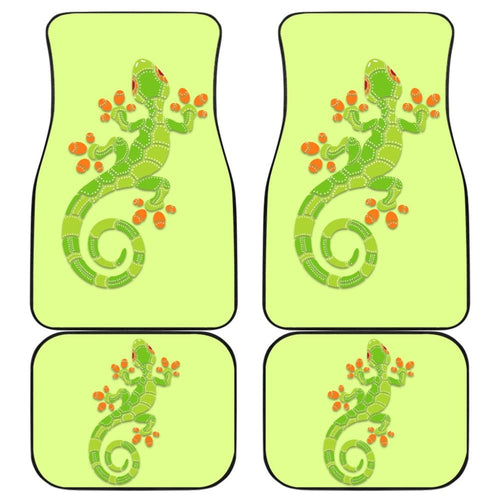 Pattern Print Green Lizard Car Floor Mats