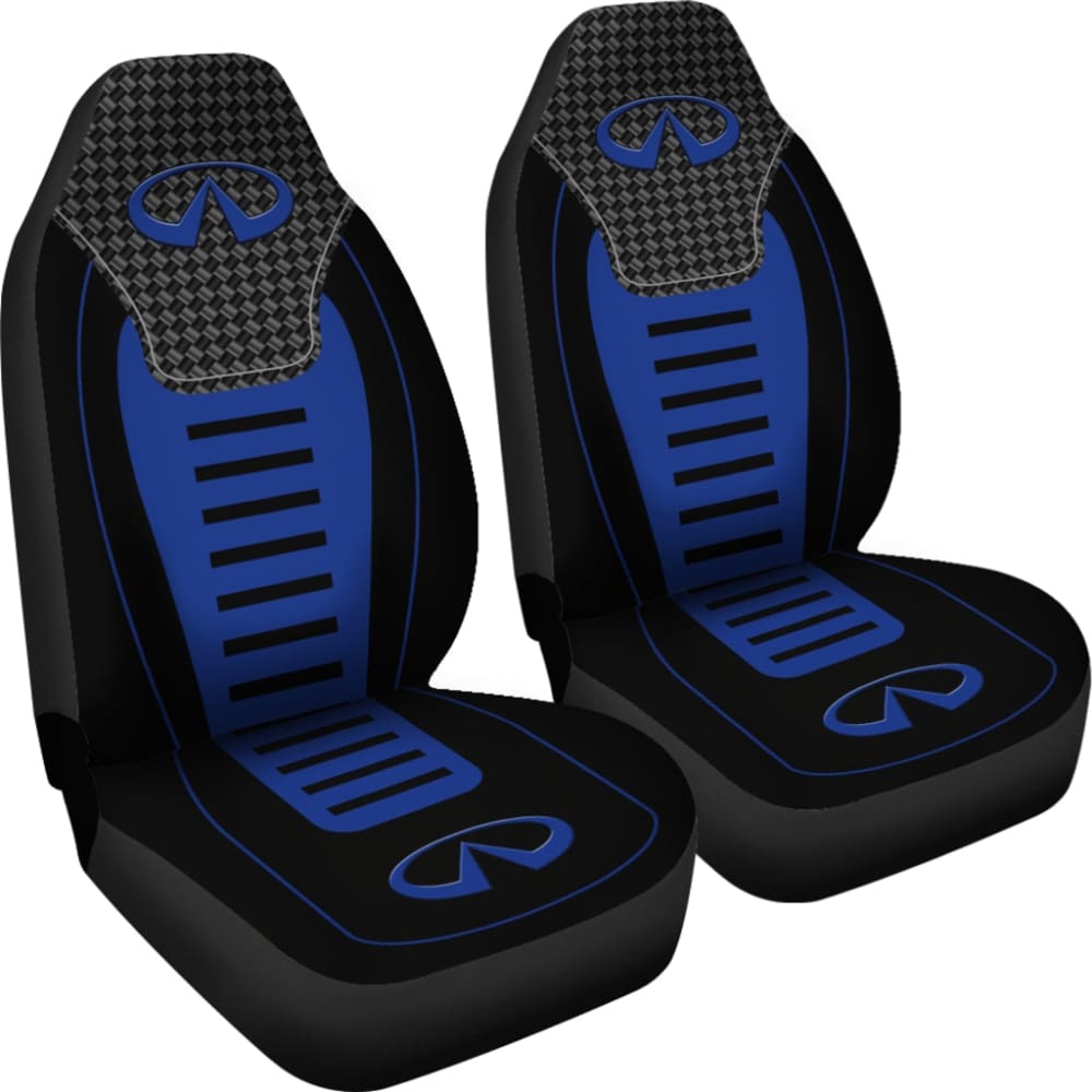 Black And Blue Infiniti Car Seat Covers Custom