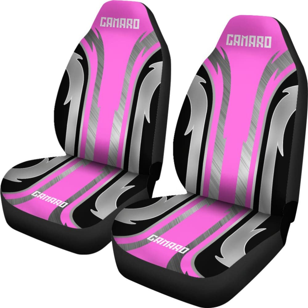 Pink Black Camaro White Letter Car Accessories Car Seat Covers