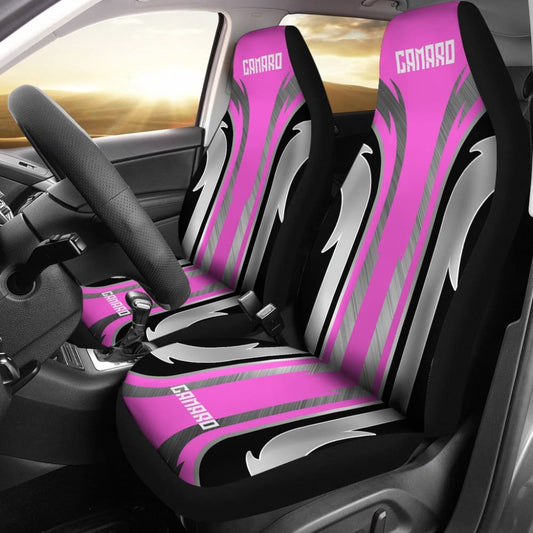 Pink Black Camaro White Letter Car Accessories Car Seat Covers
