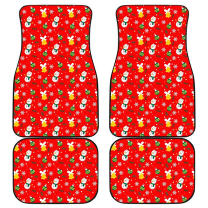Car Floor Mats Cute Snowman Orange Themed