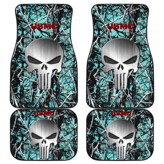 Muddy Serenity US Marine Corps Punisher Print Design Car Floor Mats