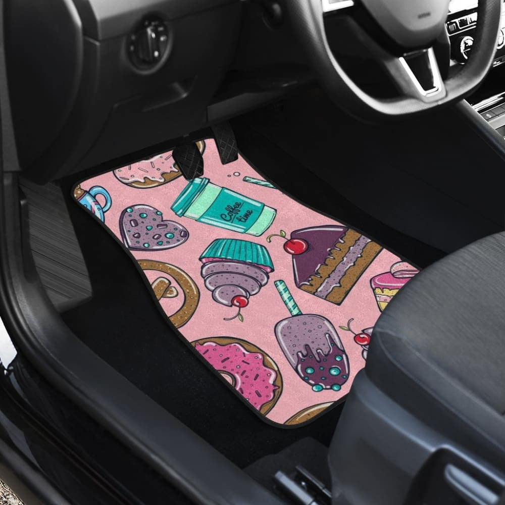 Cake Dessert Pattern Print Car Floor Mats