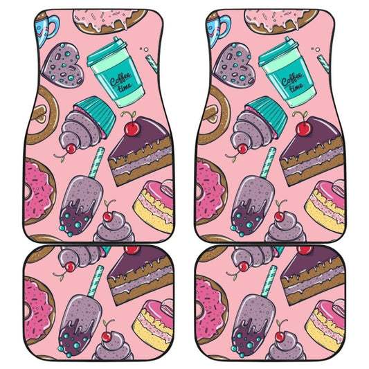 Cake Dessert Pattern Print Car Floor Mats