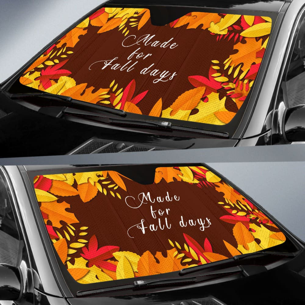 Fall Made For Fall Days Autumn Leaves Car Auto Sun Shades