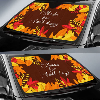 Fall Made For Fall Days Autumn Leaves Car Auto Sun Shades