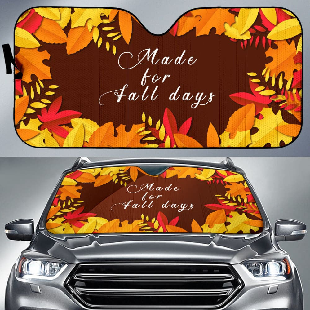 Fall Made For Fall Days Autumn Leaves Car Auto Sun Shades