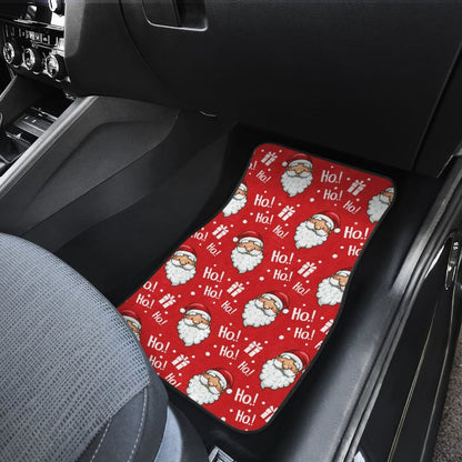 Christmas Car Floor Mats Santa Claus Ho Ho Ho Red Theme