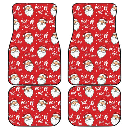 Christmas Car Floor Mats Santa Claus Ho Ho Ho Red Theme