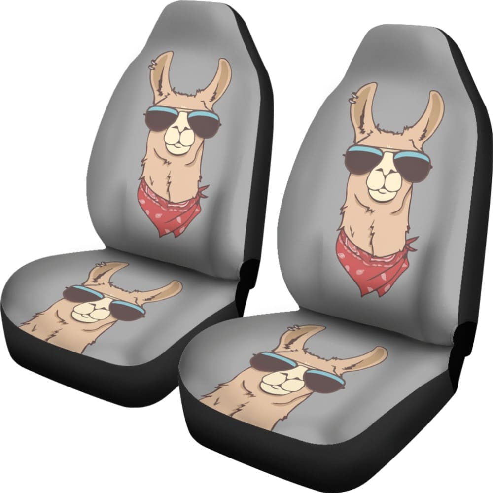 Amazing Gift Idea Llama Wear Glasses Printed Car Seat Covers