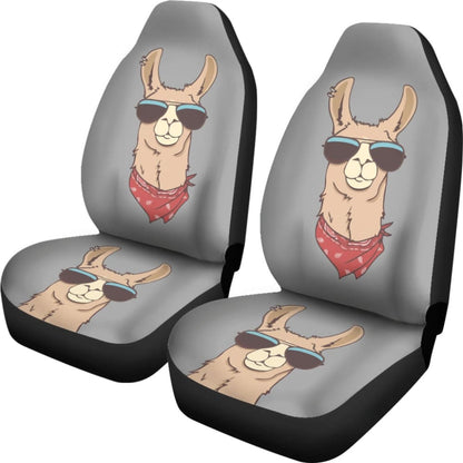 Amazing Gift Idea Llama Wear Glasses Printed Car Seat Covers