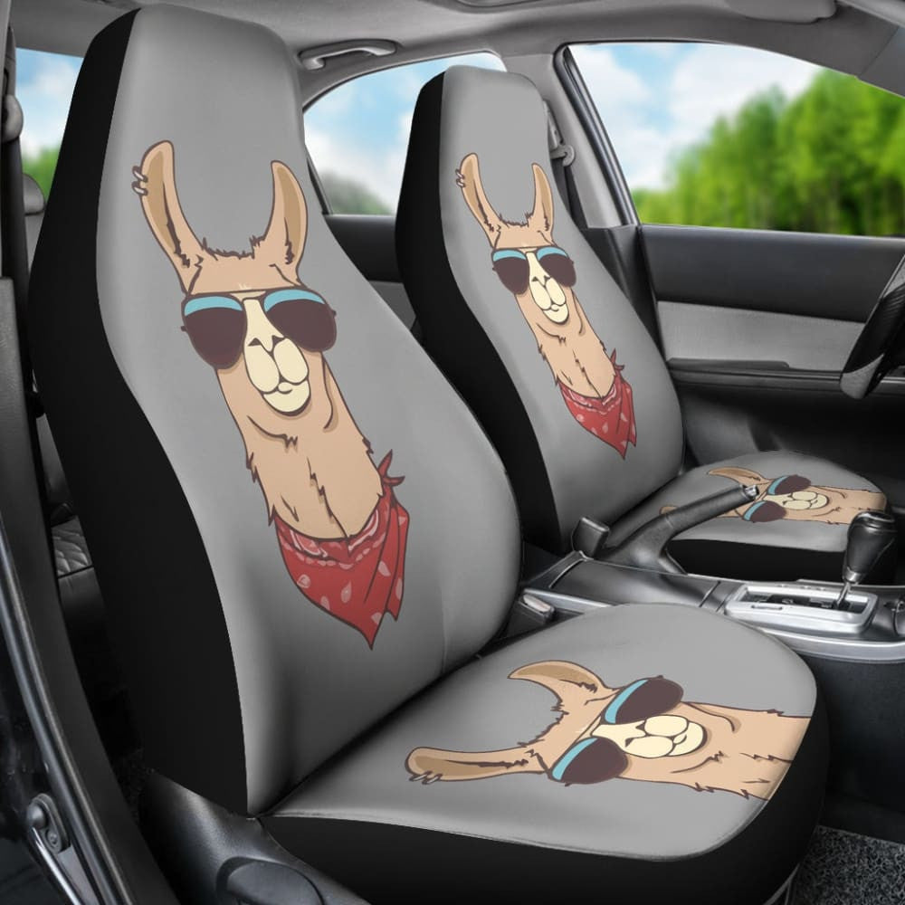 Amazing Gift Idea Llama Wear Glasses Printed Car Seat Covers