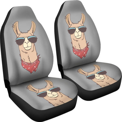 Amazing Gift Idea Llama Wear Glasses Printed Car Seat Covers