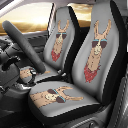 Amazing Gift Idea Llama Wear Glasses Printed Car Seat Covers