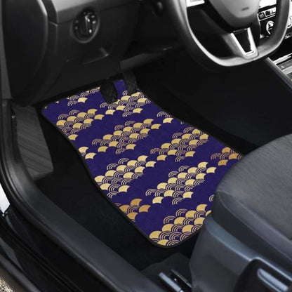 Beautiful Japanese Fan Pattern Front And Back Car Mats