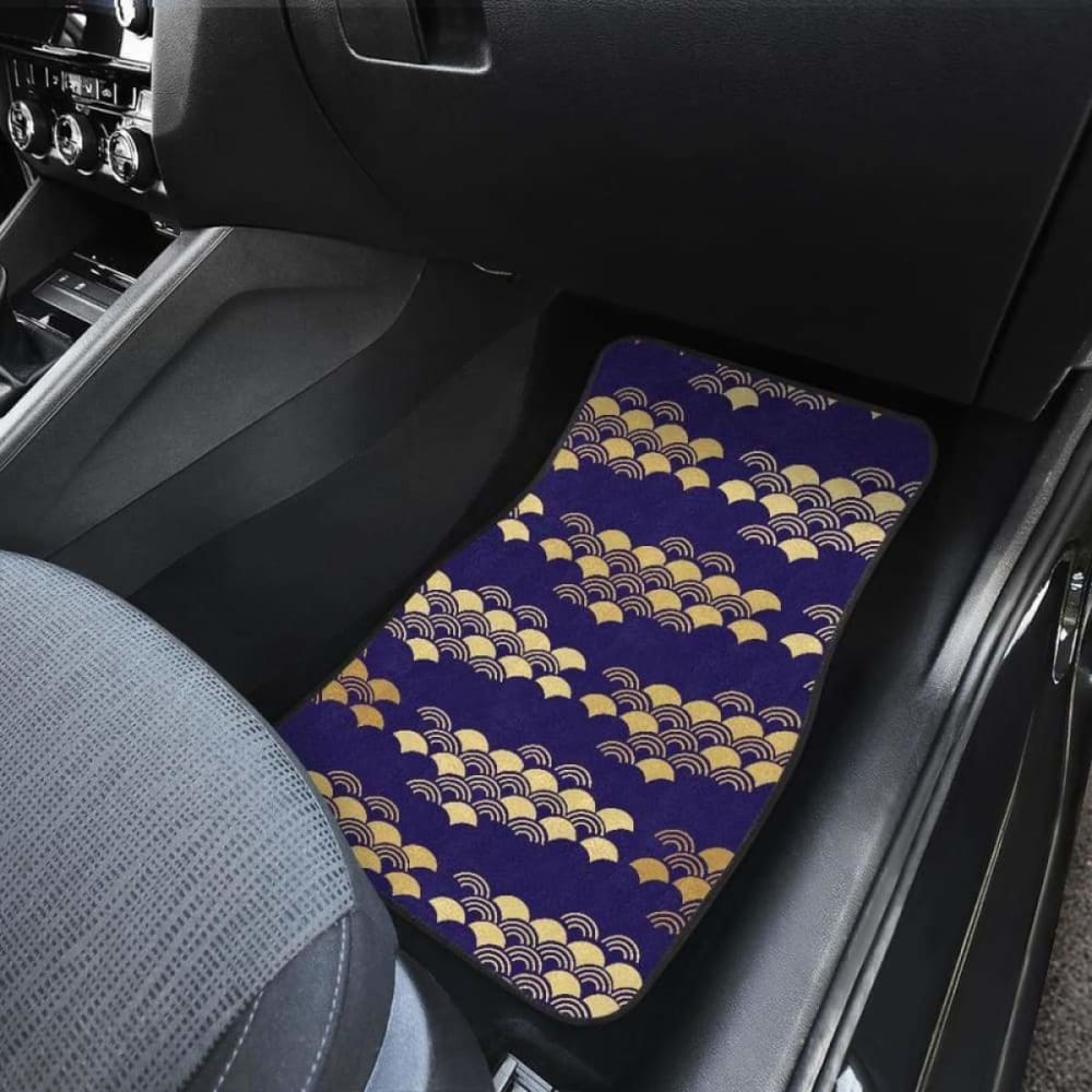 Beautiful Japanese Fan Pattern Front And Back Car Mats