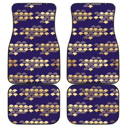 Beautiful Japanese Fan Pattern Front And Back Car Mats