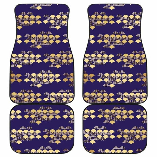 Beautiful Japanese Fan Pattern Front And Back Car Mats