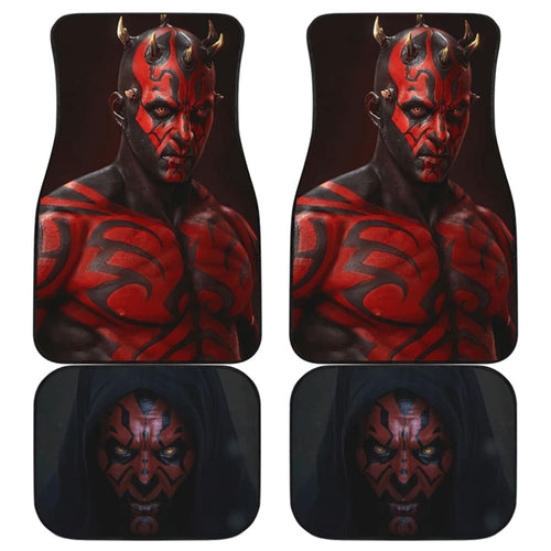 Darth Maul Red Skin And Angry Face Star Wars Car Floor Mats