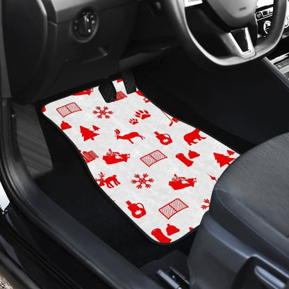 Canada Pattern Print Design Front And Back Car Mats