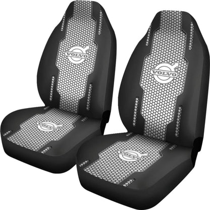 Volvo Black And White Themed Printed Car Accessories Car Seat Covers