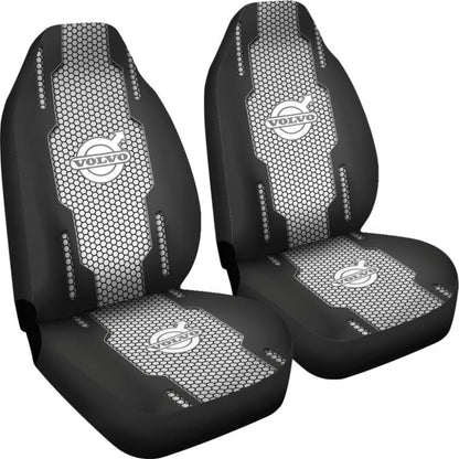 Volvo Black And White Themed Printed Car Accessories Car Seat Covers