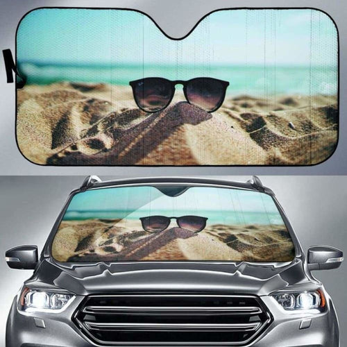 Sunglasses On Beach Sand Car Auto Sunshades
