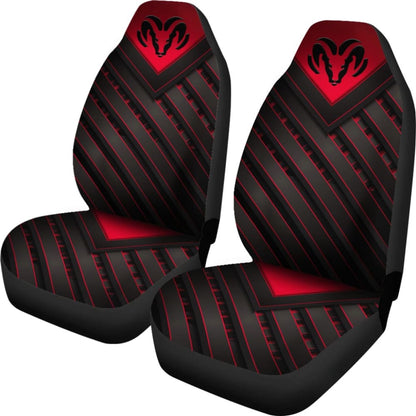 Amazing Black And Red Dodge Ram Car Seat Covers Custom