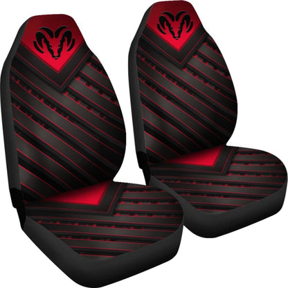 Amazing Black And Red Dodge Ram Car Seat Covers Custom