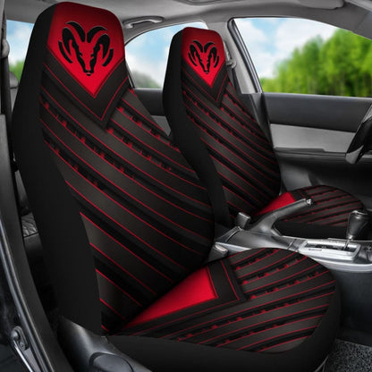 Amazing Black And Red Dodge Ram Car Seat Covers Custom