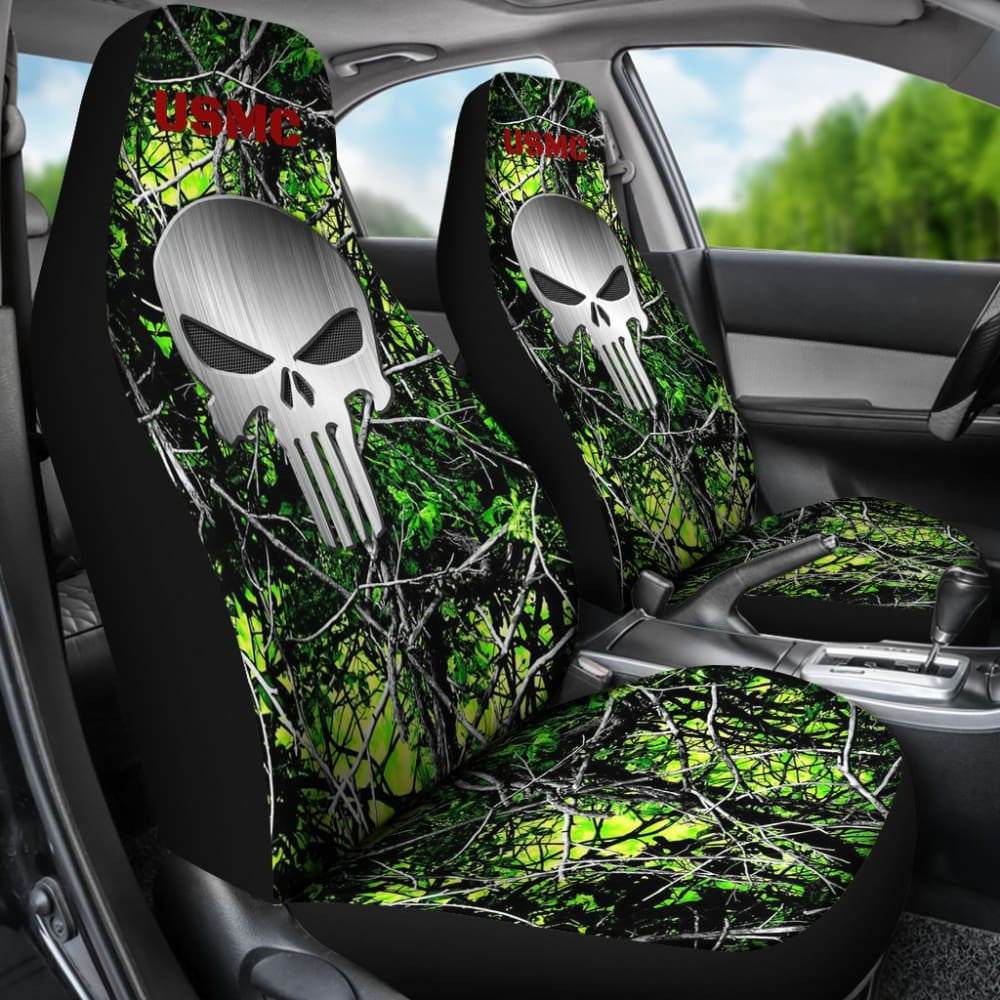 Toxic US Marine Corps Punisher Print Design Car Seat Covers