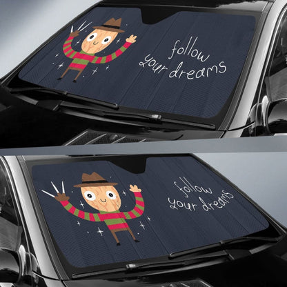 Freddy Krueger Always Follow Your Dreams Car Auto Sun Shades