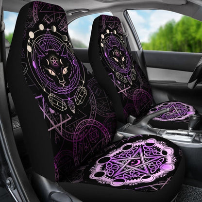 Cat Moon Phases Wicca Car Seat Covers