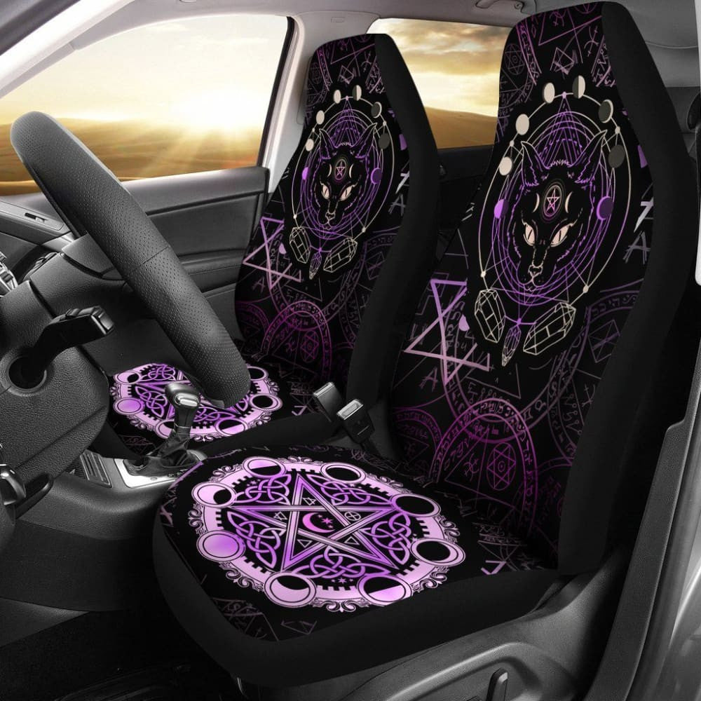 Cat Moon Phases Wicca Car Seat Covers