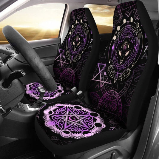 Cat Moon Phases Wicca Car Seat Covers
