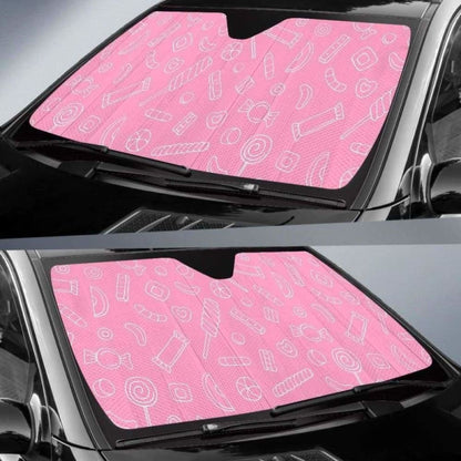 Sweet Candy Pink Background Car Auto Sun Shades