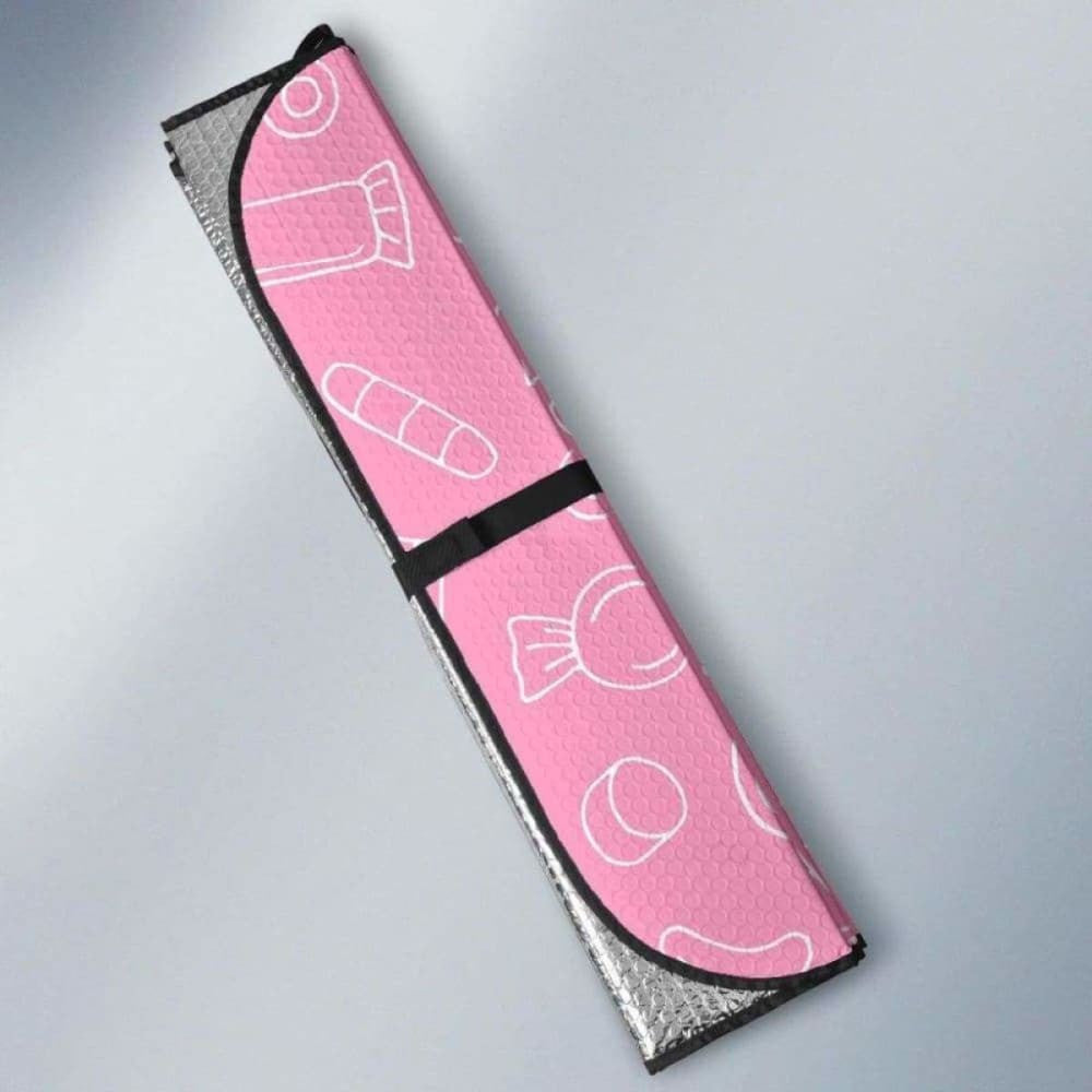Sweet Candy Pink Background Car Auto Sun Shades