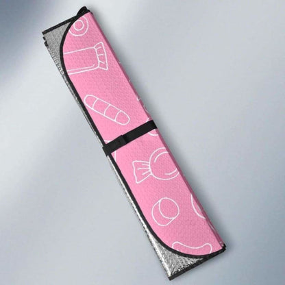 Sweet Candy Pink Background Car Auto Sun Shades